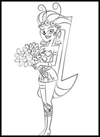 How to Draw Princess Mandie from The Fairly OddParents