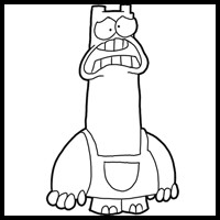 How to Draw Schnitzel from Chowder with Easy Step by Step Drawing Lesson