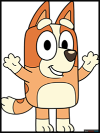 How to Draw Bingo from Bluey