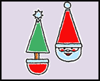 How to Draw Santa and a Christmas Tree
