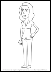 How to Draw Beth Smith from Rick and Morty