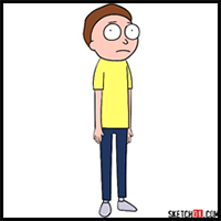 How to draw Morty Smith