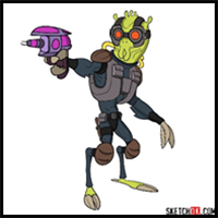 How to draw Krombopulos Michael