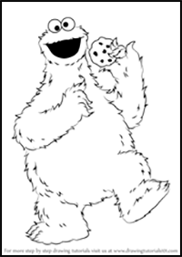 How to Draw Cookie Monster from Sesame Street