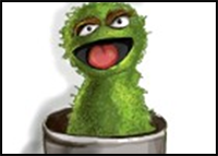 How to Draw Oscar The Grouch from Sesame Street
