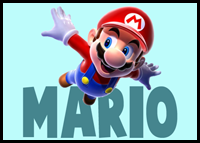 How to Draw Mario Flying from Super Mario Galaxy Drawing Tutorial