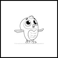 how to draw little hootie from paw patrol