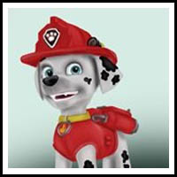 how to draw marshall from paw patrol