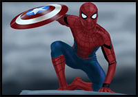 How to Draw Spiderman from Captain America Civil War