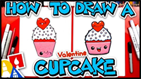 How To Draw A Valentine Cupcake