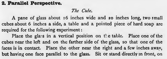 Parallel Perspective : The Cube