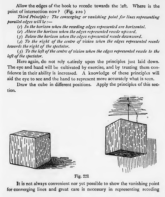 Draw the cube in perspective in different positions
