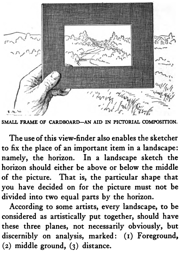 Use of a Viewfinder for framing a good composition