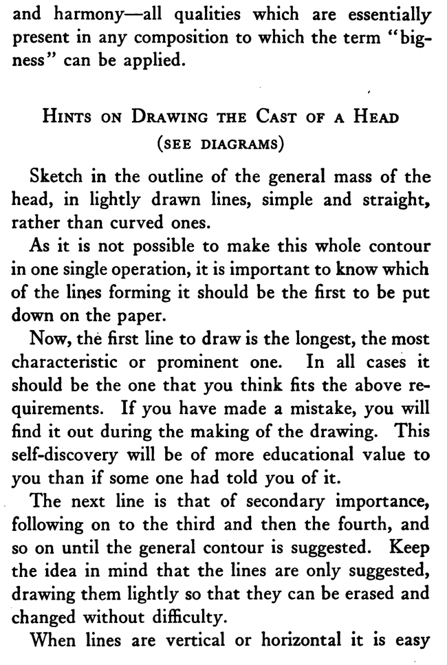 Drawing the Cast of a Woman's Head