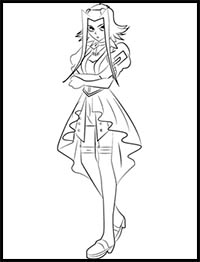 How to Draw Akiza Izinski from Yu-Gi-Oh!