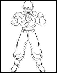 How to Draw Tien from Dragon Ball Z