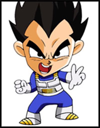How to Draw Vegeta | Dragon Ball Z