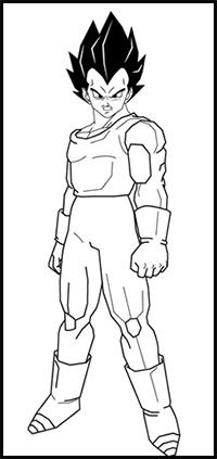 How to Draw Vegeta from Dragon Ball Z