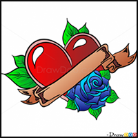 How to Draw Tatto Heart, Hearts