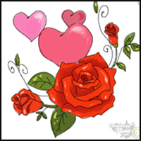 How to Draw Valentine Roses