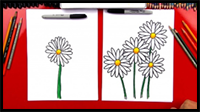 How To Draw A Daisy Flower