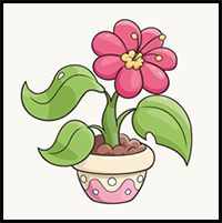 How to Draw a Potted Plant