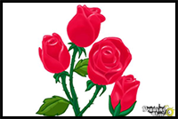 How to Draw Roses Step by Step