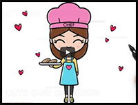 How to Draw a Cute Chef Girl