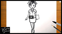 How to Draw a Nurse Easy Step by Step