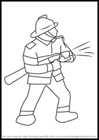 How to Draw a Firefighter
