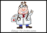 Doctor Step-by-Step Drawing Tutorial