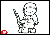 How to Draw Army Guy - Soldier