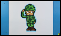 How to Draw a Cartoon Soldier
