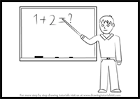 How to Draw a Teacher Male