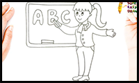 How to Draw a Teacher Step by Step