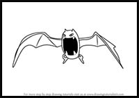 How to Draw Golbat from Pokemon GO