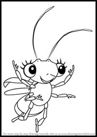 How to Draw Shimmer from Miss Spider's Sunny Patch Friends