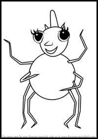 How to Draw Miss Spider from Miss Spider's Sunny Patch Friends