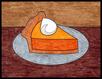 How to Draw Pumpkin Pie: Easy Step-by-Step Art Lesson for Kids