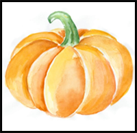 Easy Pumpkin Drawing: How to Draw a Pumpkin