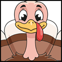 How to Draw a Turkey Face