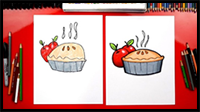 How To Draw An Apple Pie For Thanksgiving