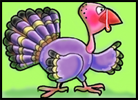 How to Draw a Turkey Bird
