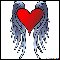 How to Draw Angel Wings, Hearts