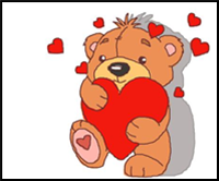 How to Draw a Valentine Bear