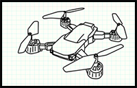 How to Draw a Drone / (Drone Drawing) Easy Drawing Tutorials