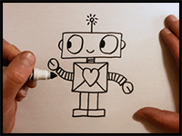 How to Draw a Cartoon Robot