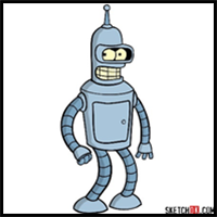 How to draw Bender Rodríguez