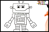 How to Draw a Robot Step by Step