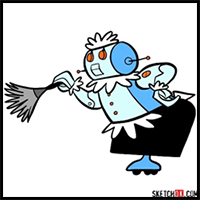 How to draw Rosey the Robot Maid